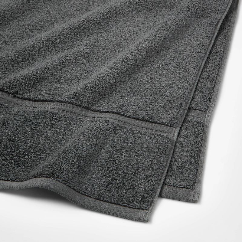 Oversized Spa Plush Bath Towel Dark Gray - Threshold&#8482;, 4 of 6