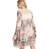 Women's LEOPARD CARDIGAN WITH LACE DETAIL - VOCAL APPAREL - 2 of 3