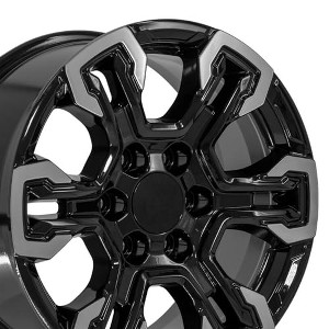 OE Wheels CV65 18 Inch Rim Fits Silverado 1500 ZR2 Style 6x139.7 18x8.5 Gloss Black Machined - Hollander 14089 (1) - 1 of 4