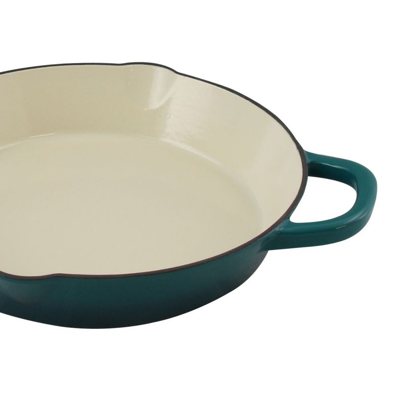 Crock Pot Artisan 8in Round Enameled Cast Iron Skillet in Teal Ombre, 2 of 7