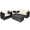 Tangkula 8PCS Rattan Patio Conversation Set Outdoor Furniture Set w/ Cushions - 3 of 4