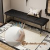 Sapphtopaz Modern Ottoman Shoe Bench Vanity Stool with Metal Legs Footstool Entryway Bench for Living Room, Bedroom, Fitting room - 3 of 4