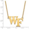 Black Bow Jewelry 14k Yellow Gold Wake Forest Demon Deacons NCAA Necklace 18 Inch - 2 of 4