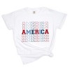 Simply Sage Market Women's America Stacked Short Sleeve Garment Dyed Tee - 2 of 4