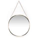 17.5" Franc Round Hanging Wall Mirror with Metal Chain - Infinity Instruments