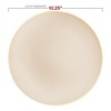Smarty Had A Party 10.25" Ivory w/ Gold Rim Organic Round Disp. Plastic Dinner Plates - 10 pcs - 3 of 4