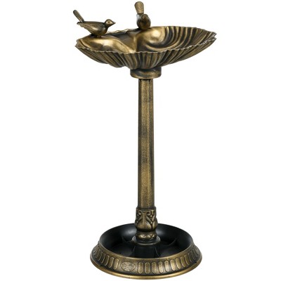 Outsunny Antique Bird Bath With Pedestal, Vintage Decorative Birdbath, Bird  Feeder Bowl : Target