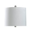Ceramic and Metal Table Lamp with Round Hardback Shade Gray/White - StyleCraft - 4 of 4