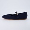 CUSHIONAIRE Women's Petal Mary Jane Knit Flat – Stretchy Textured Fabric, Adjustable Strap, Memory Foam, Available in Wide Widths - 2 of 4