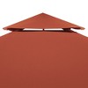 VidaXL 2-Tier Gazebo Top Cover 9.1 oz/ydÂ² 13.1'x9.8' Terracotta - 3 of 4
