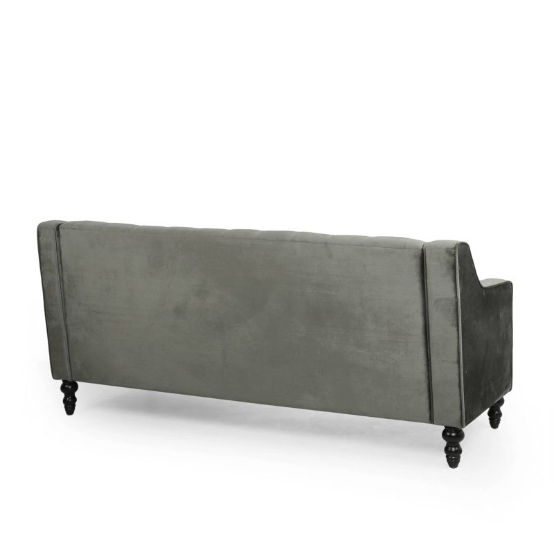 Knouff Modern Glam Tufted Velvet 3 Seater Sofa - Christopher Knight Home, 4 of 12