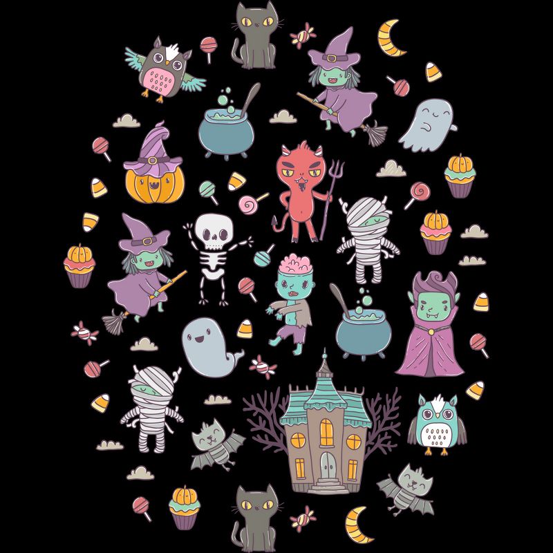 Boy's Design By Humans Cute Halloween By kostolom3000 T-Shirt, 2 of 3