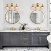 LNC Banswara 22.8-in 3-Lights Polished Gold and Ripple Glass Cylinder Modern/Contemporary Bathroom Vanity Lights - 4 of 4