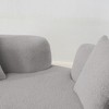 Wooakway 67" White Upholstered Loveseat with Armrest Teddy Velvet Compression Couch with 2 Pillows - 4 of 4