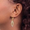 Black Bow Jewelry Polished 14k Two Tone Gold Spiral Lever Back Earrings, 8 x 36mm - 3 of 4