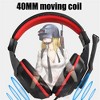 Gaming headphones with microphone, stereo soft ear tips, wired headphones suitable for computers, laptops, smartphones - 3 of 4