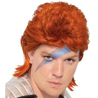 Forum Novelties Orange David Bowie Rock Star Adult Costume Wig