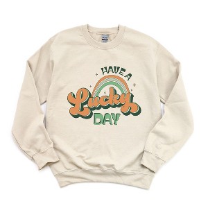 Simply Sage Market Women's Graphic Sweatshirt Have A Lucky Day - 1 of 4