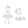 Hudson Baby Infant Girl Plush Bathrobe and Toy Set, Rainbow Unicorn, One Size - 4 of 4