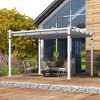 Tangkula 12' x 10' Outdoor Pergola w/ Retractable Canopy Aluminum Frame Anchors Patio - 4 of 4