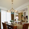 POWLIG 7 - Light Gold Dimmable Sputnik Wagon Wheel Chandelier - 2 of 4