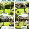 Weather-Resistant Metal Garden Archway Trellis with Dual Planter boxes, Decorative Outdoor Arbor for Climbing Plants, Patio, Lawn, or Backyard - 4 of 4