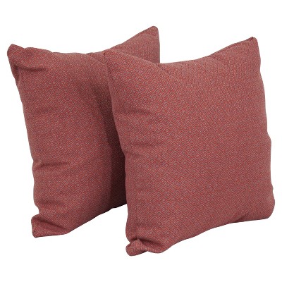 Hazeltsb Paprik Jacquard 17" Throw Pillows Set with Inserts