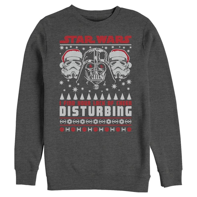 Men's Star Wars Lack of Cheer Ugly Christmas Sweater Sweatshirt, 1 of 5
