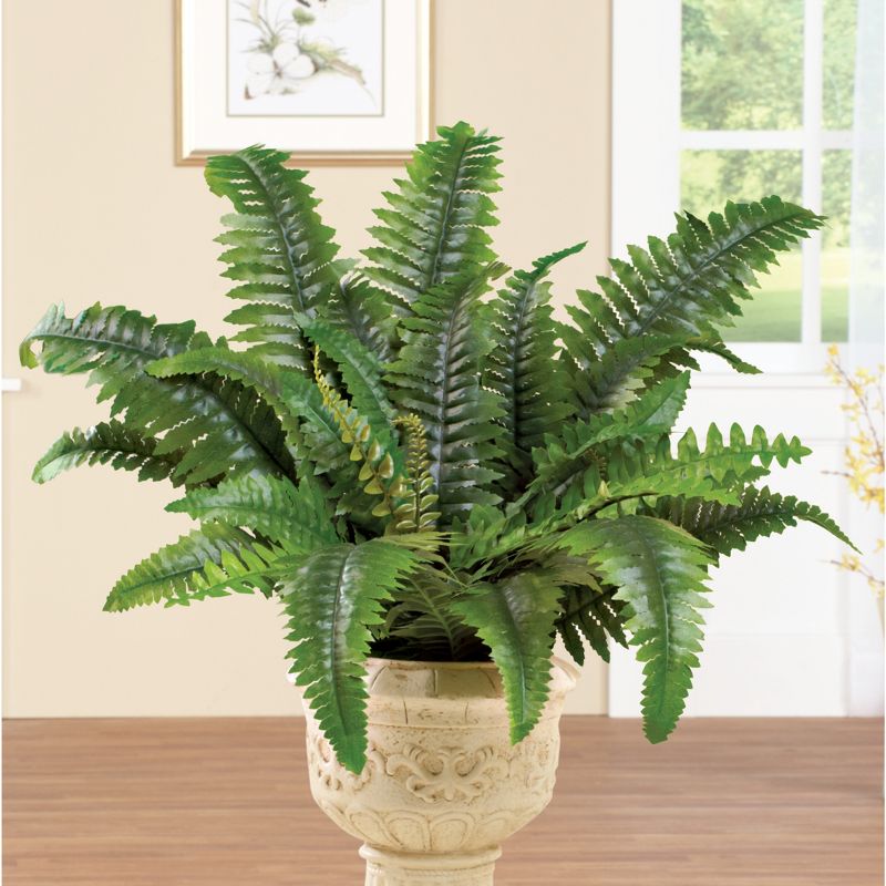Collections Etc Artificial Boston Fern Shrub Plant NO SIZE Green, 2 of 3