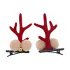 Unique Bargains Christmas Hair Clips Antlers Bell for Christmas 2.76"x1.77" Red 1 Pair - 4 of 4