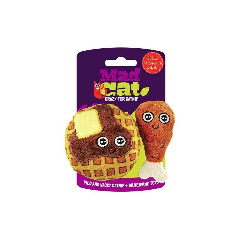 Mad Cat Chicken and Waffles Cat Toy Set, 1 of 4