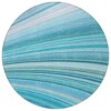 Teal Blue Aqua And Blue Abstract Washable Indoor Outdoor Area Rug - 4 of 4