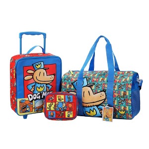 Dog Man Character Squares 4-Piece Youth Travel Set - 1 of 4