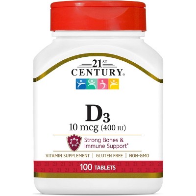 21st Century D3 400 IU Tablets, 100 Count