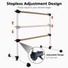 Gulches 4FT White Solid Wood Ballet Barre 7 46 Inches Adjustable Non slip For Dance Practice Home Studio School - 3 of 4