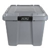 Hefty MAX Pro 72 Quart Storage Tote Gray, 6/Pack (7170HFTCOM52252)