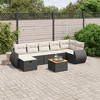 vidaXL Garden Sofa Set Black, Cream White - 2 of 4