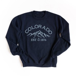 Simply Sage Market Embroidered Colorado Mountains Sweatshirt - 1 of 4