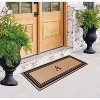 A1HC Natural Coir and PVC Backing Classic Border Flock Monogrammed Door Mat, Anti-Shed Entry Doormat - 4 of 4