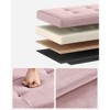 SONGMICS Small Storage Ottoman, Foldable Velvet Storage Box, Storage Chest, Foot Rest, 12.2 x 16.1 x 12.2 Inches, 286 lb Load Capacity - 3 of 4