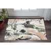 HomeRoots 3' X 5' Gray and Orange Abstract Non Skid Area Rug - 2 of 4