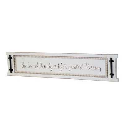VIP Wood 28 in. White Family Love Sign