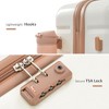 Vynxaria 4-Piece Ivory Gold ABS Luggage Set Hard Shell Spinner Wheels Travel Bag Durable Construction for Stylish Travel - 4 of 4