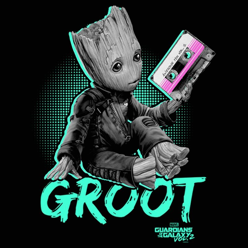 Boy's Husky Marvel Guardians of Galaxy Vol. 2 Groot Mix Tape, 2 of 4