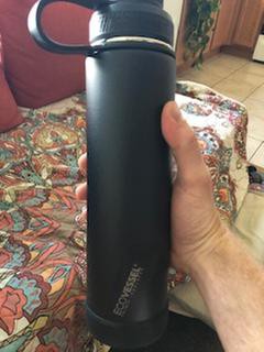 EcoVessel The Summit 24oz Stainless Steel Water Bottle Black Shadow