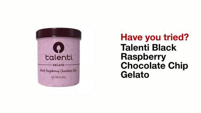 Talenti Black Raspberry Chocolate Chip Gelato - 16oz, 2 of 10, play video