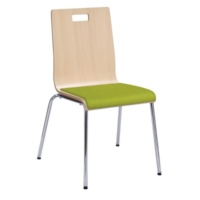 Jive Series Café Chair Avocado Fabric Seat Natural - KFI