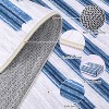 Washable Striped Area Rug, Non-Slip Modern Carpet for Living Room or Bedroom, Soft Low Pile Stain-Resistant Floor Cover - 3 of 4