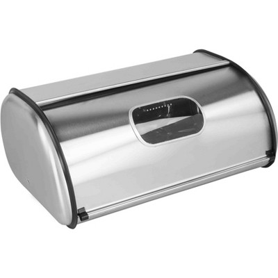 Home Basics Stainless Steel Bread Box, Silver