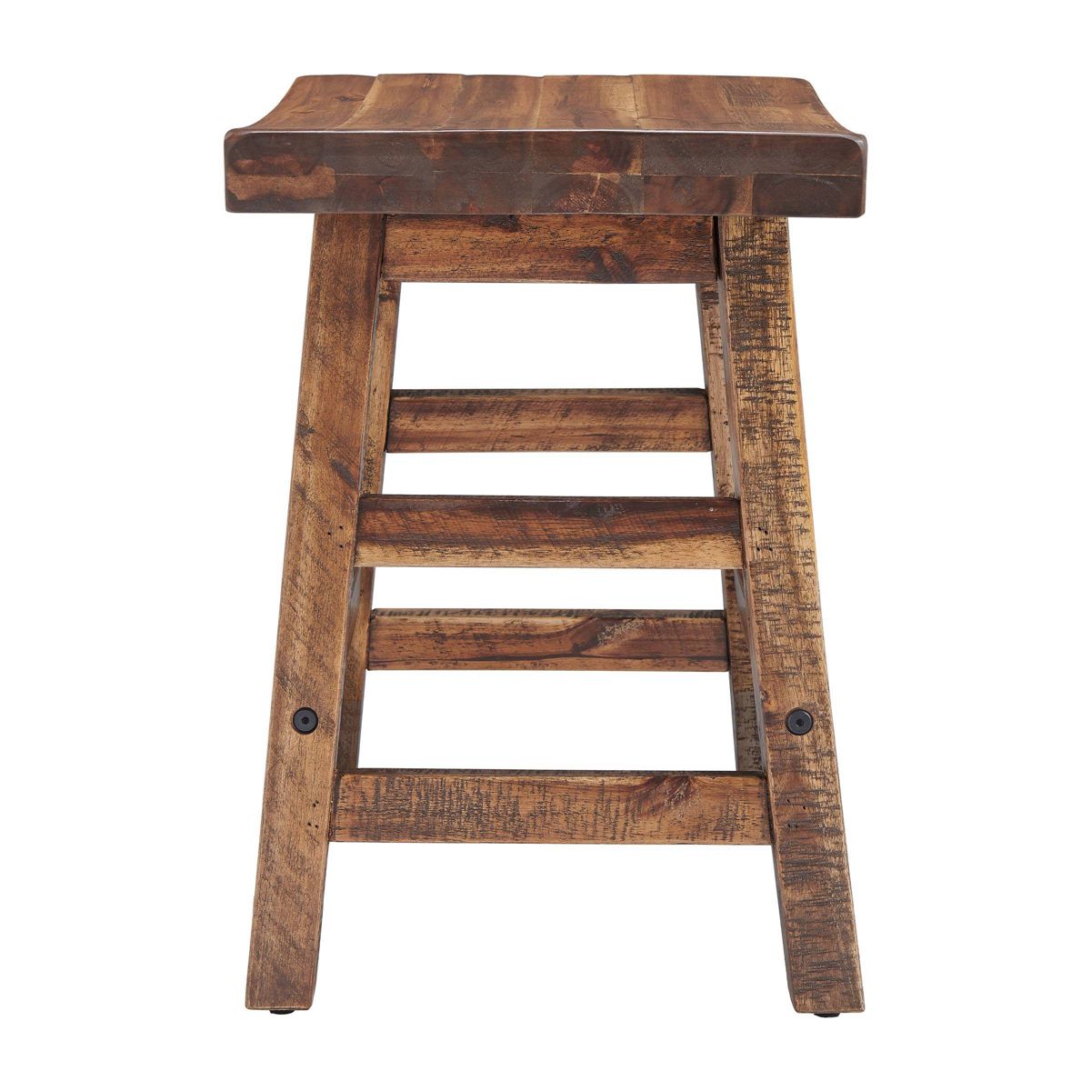 20" Durango Industrial Wood Counter Height Barstool Dark Brown - Alaterre Furniture: Rustic Acacia Frame - thumbnail 9